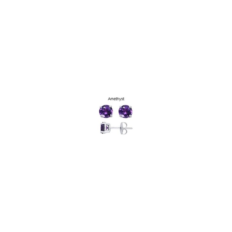 Tachyonized 5mm Aqua Stud Earrings Sterling Silver 